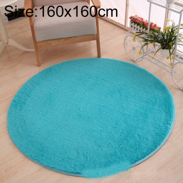Round Carpet Soft Fleece Mat Anti-Slip Area Rug Kids Bedroom Door Mats, Size:Diameter: 160cm(Blue)