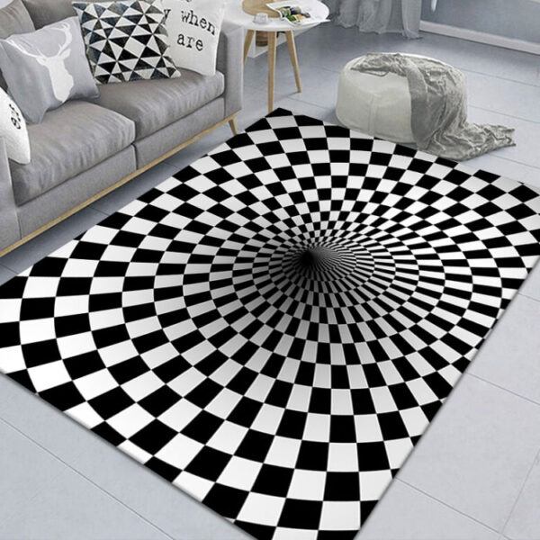 3D Stereo Rectangular Visual Geometric Living Room Carpet, Size: 120x160cm(06)