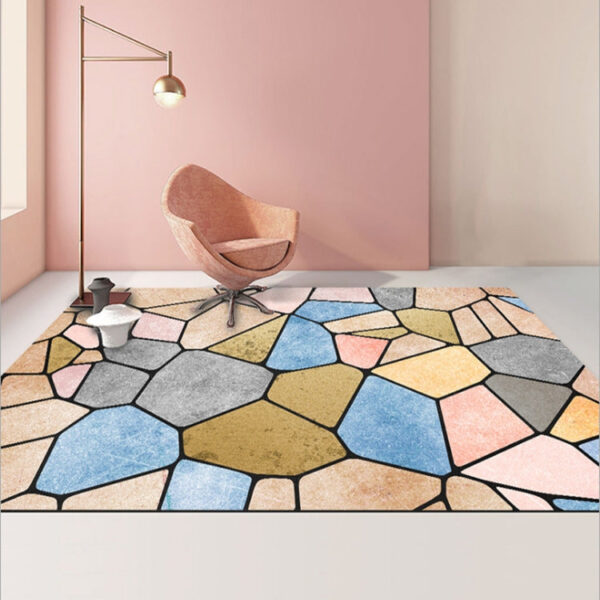 Modern Abstract Geometric Living Room Rug Coffee Table Cushion, Size: 60x90cm(11)